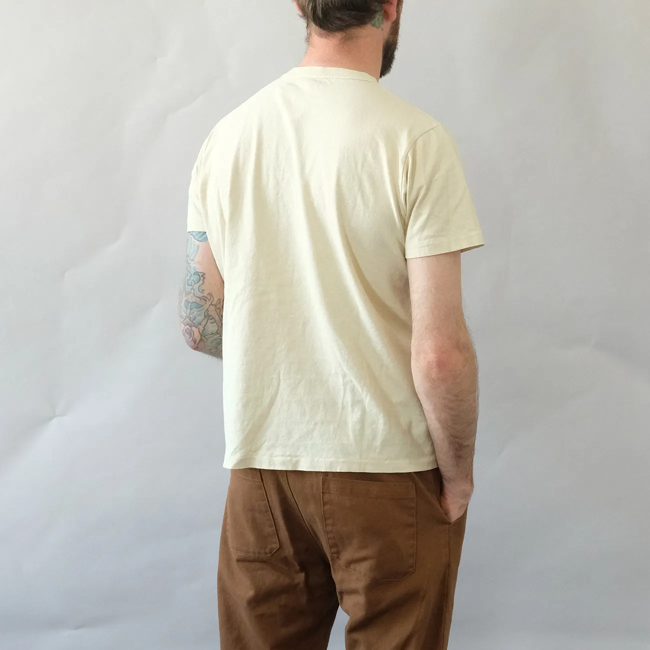 Pigment Dyed Pocket Tee - Oat Milk