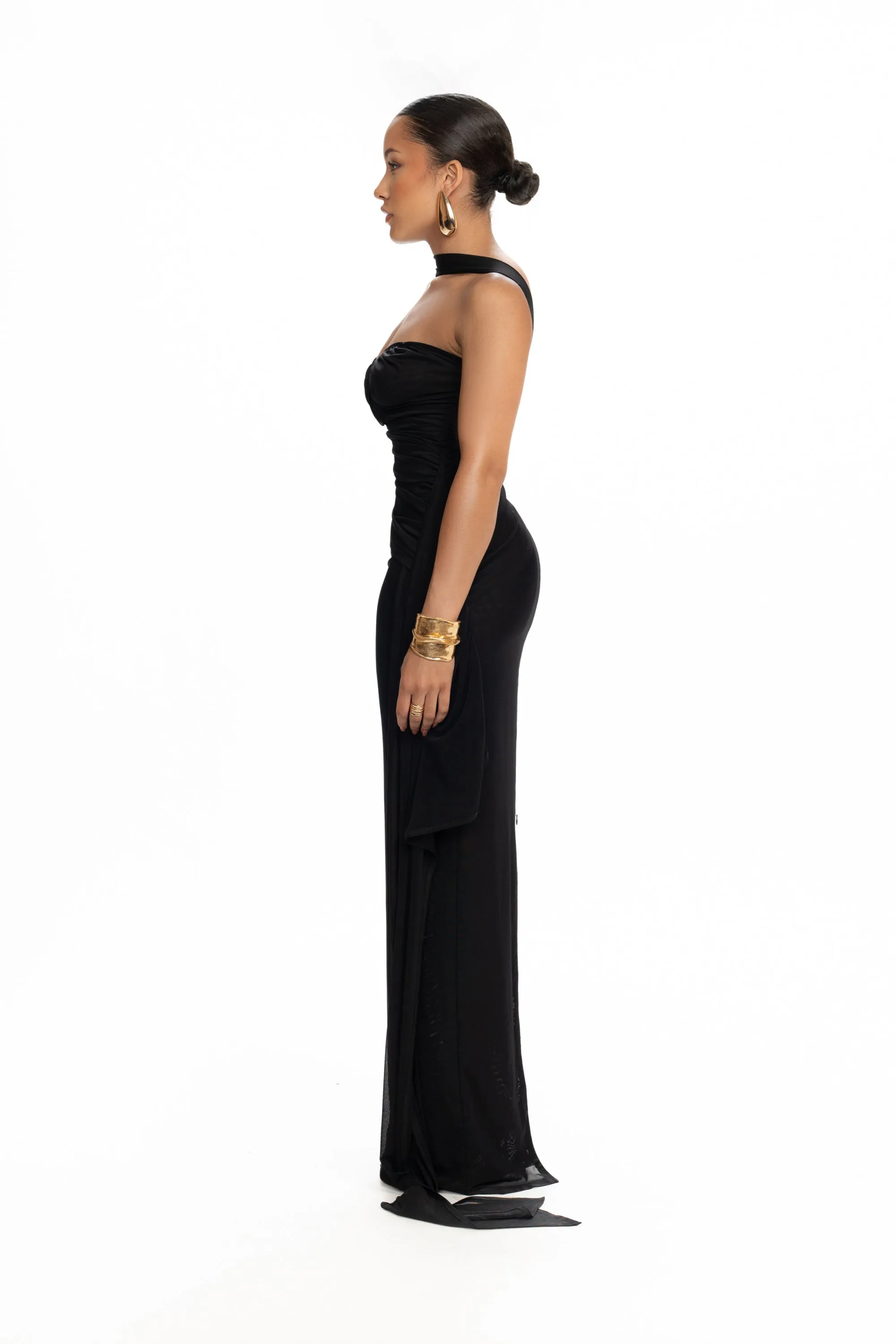 Plunge Verella Mesh Maxi - Panther