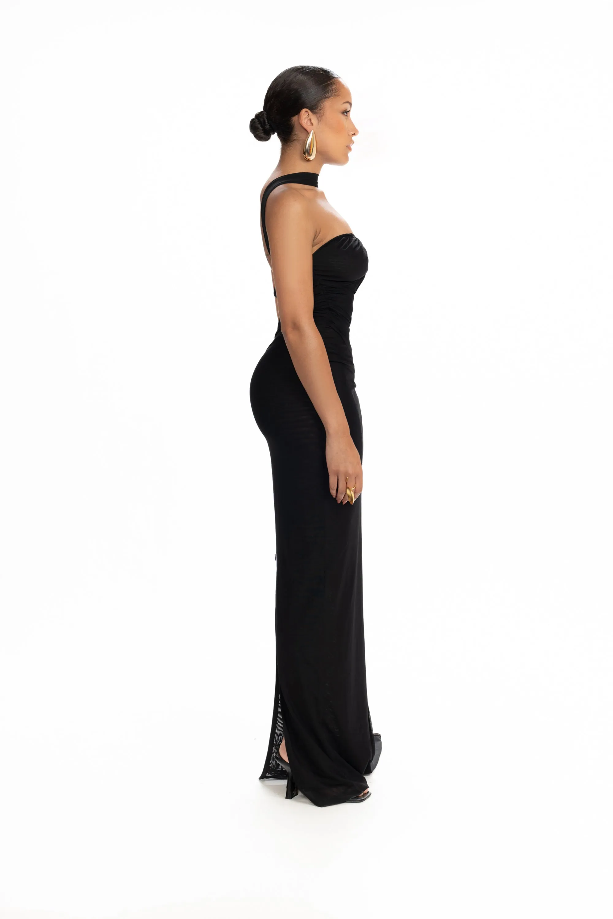 Plunge Verella Mesh Maxi - Panther