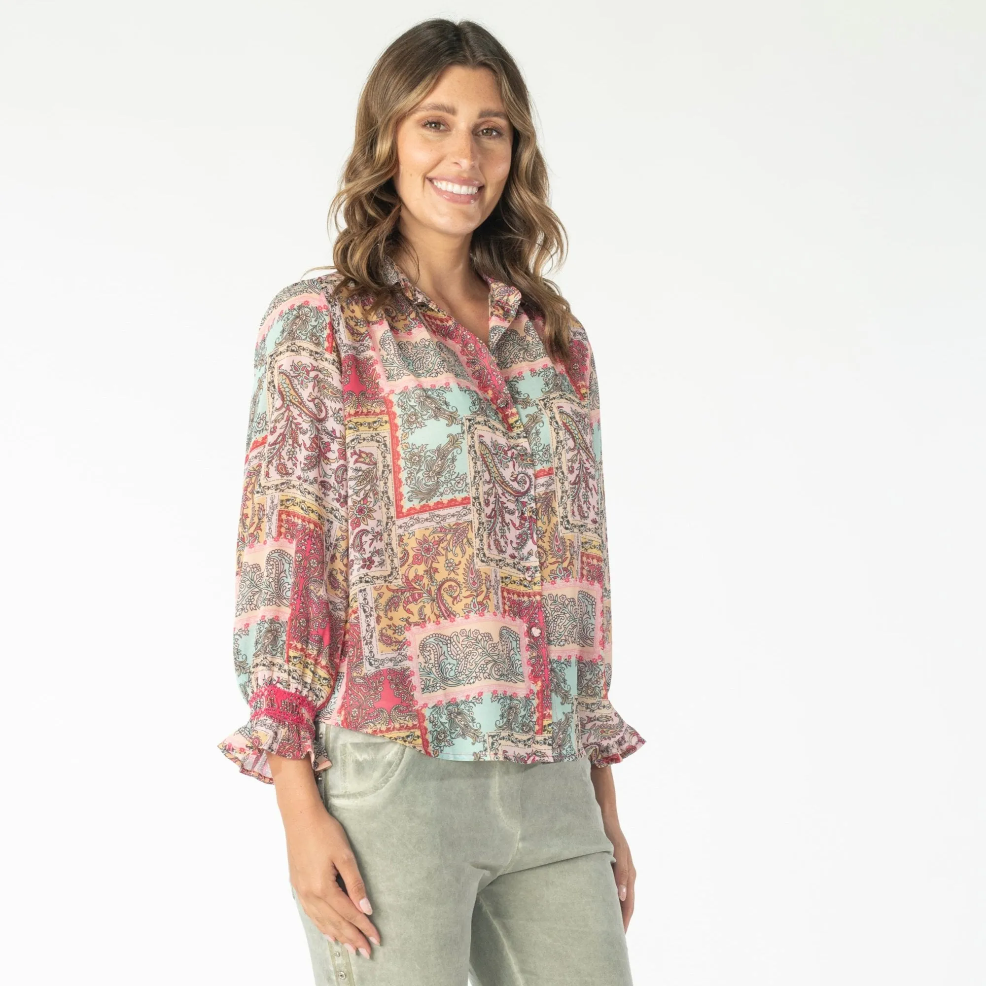 S412.412 Lunch Date Blouse -Multi