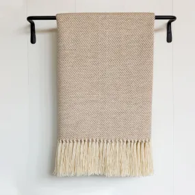 Sand Handwoven Alpaca Throw