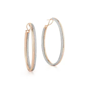 THOBY 18K AND DIAMOND TUBULAR HOOP