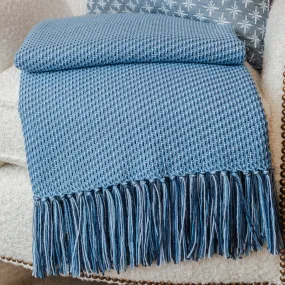 Tidal Blue No.2 Handwoven Alpaca Throw