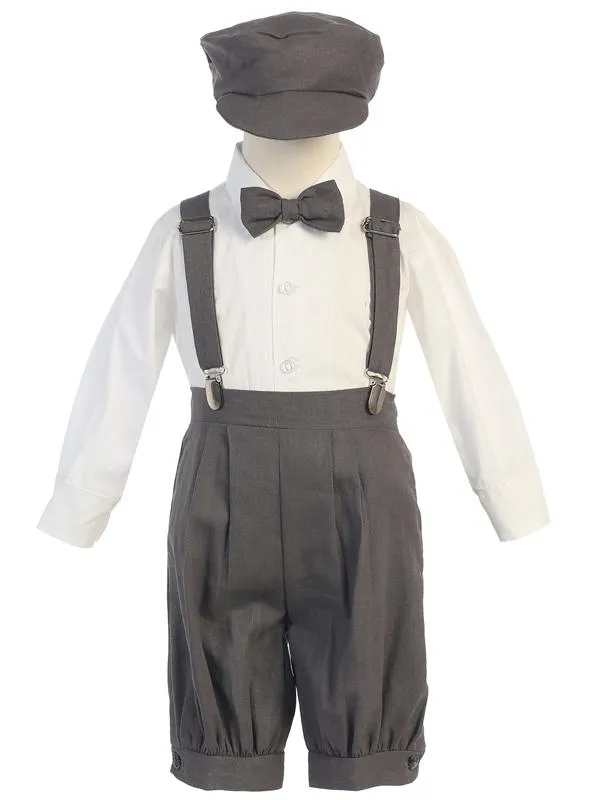 Toddlers Charcoal Knickers Outfit with Suspenders G827