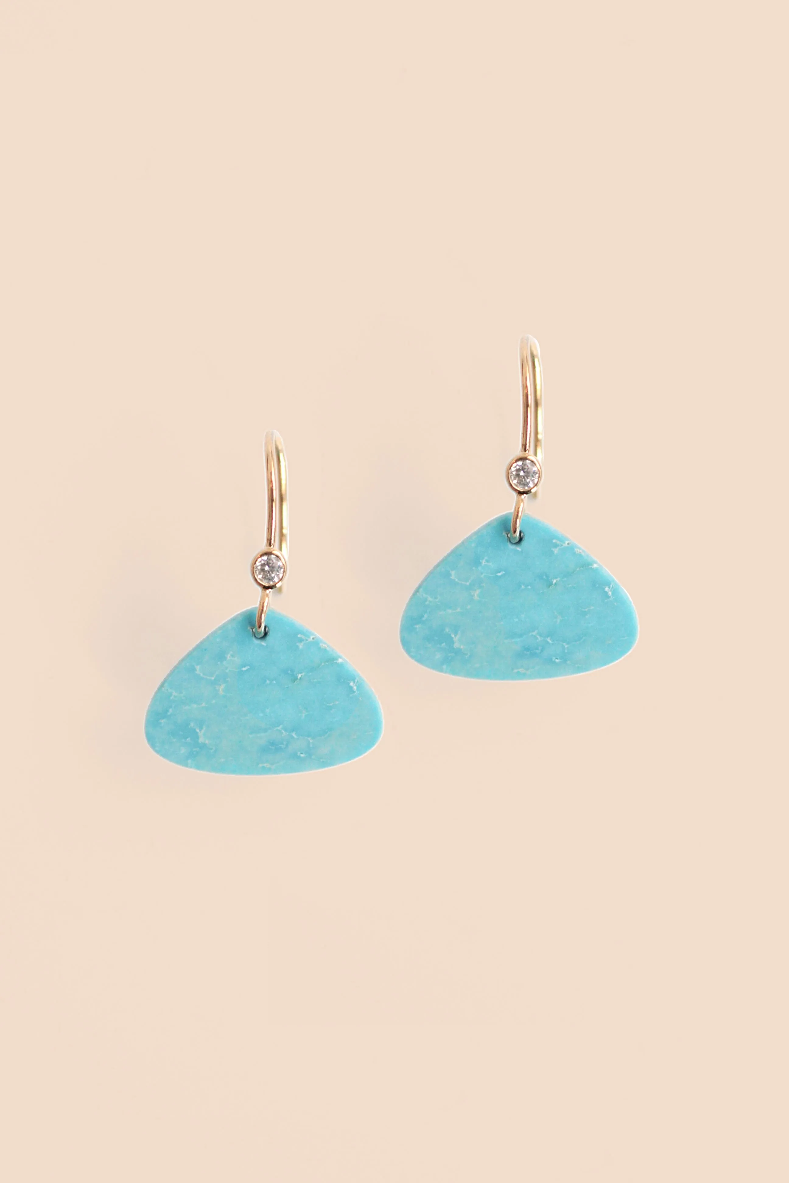 Triangular Drop Earring - Turquoise