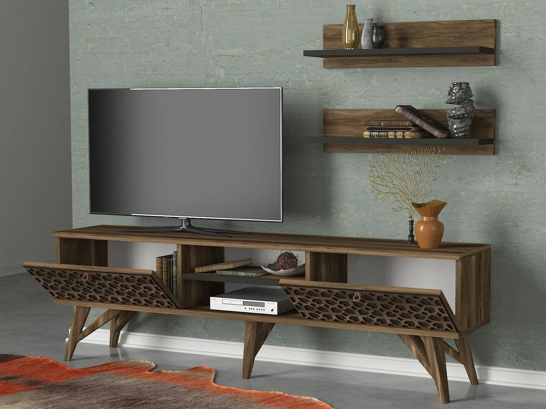 TV Unit Fina - Walnut