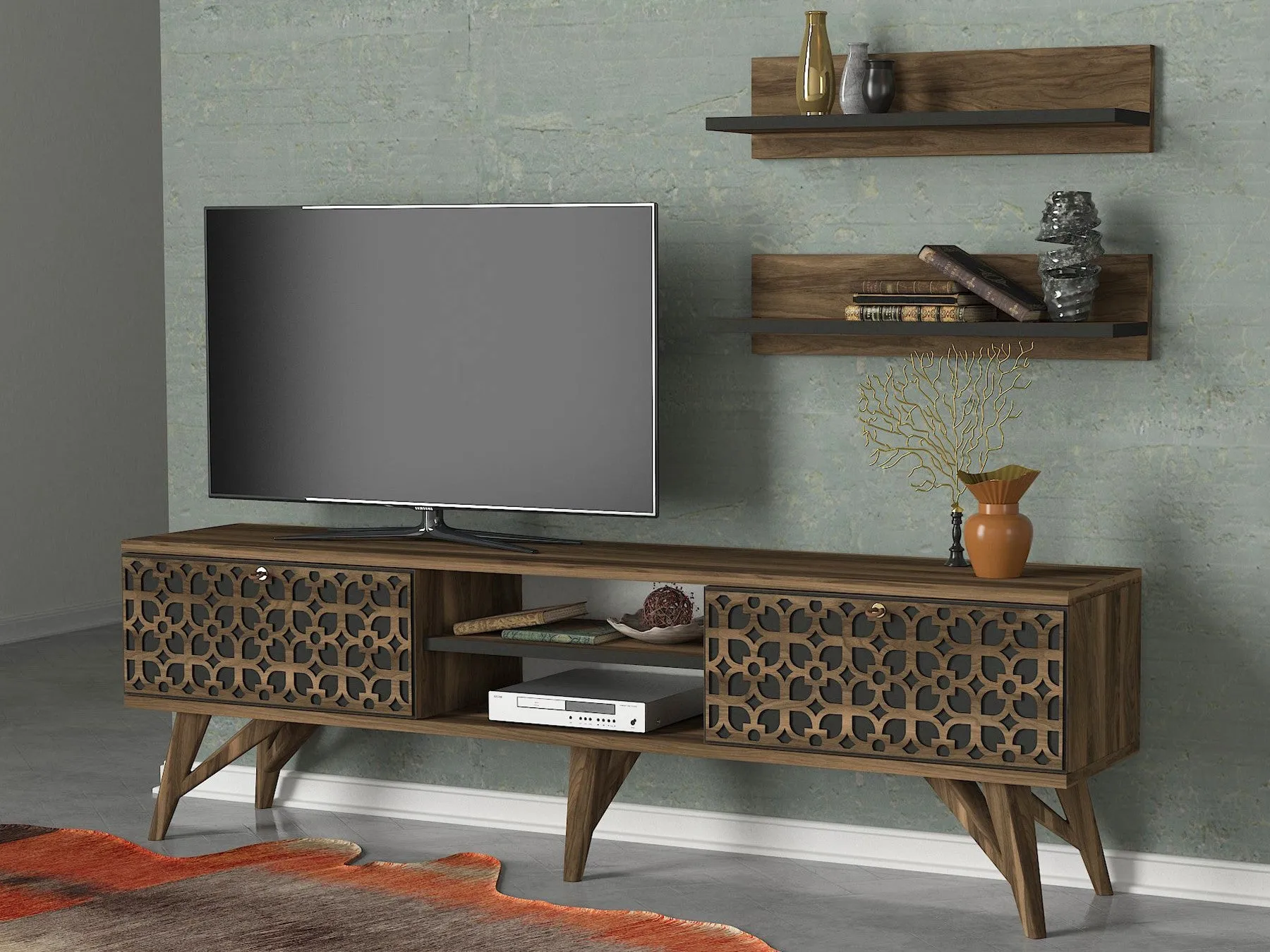 TV Unit Fina - Walnut