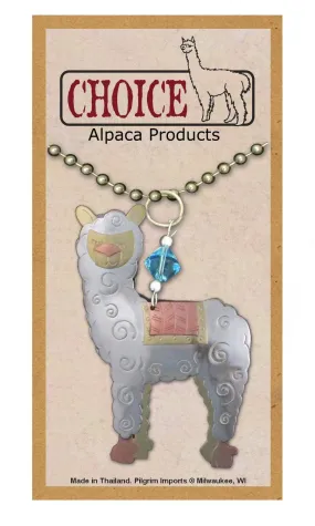 Whimsical Alpaca Car Charm